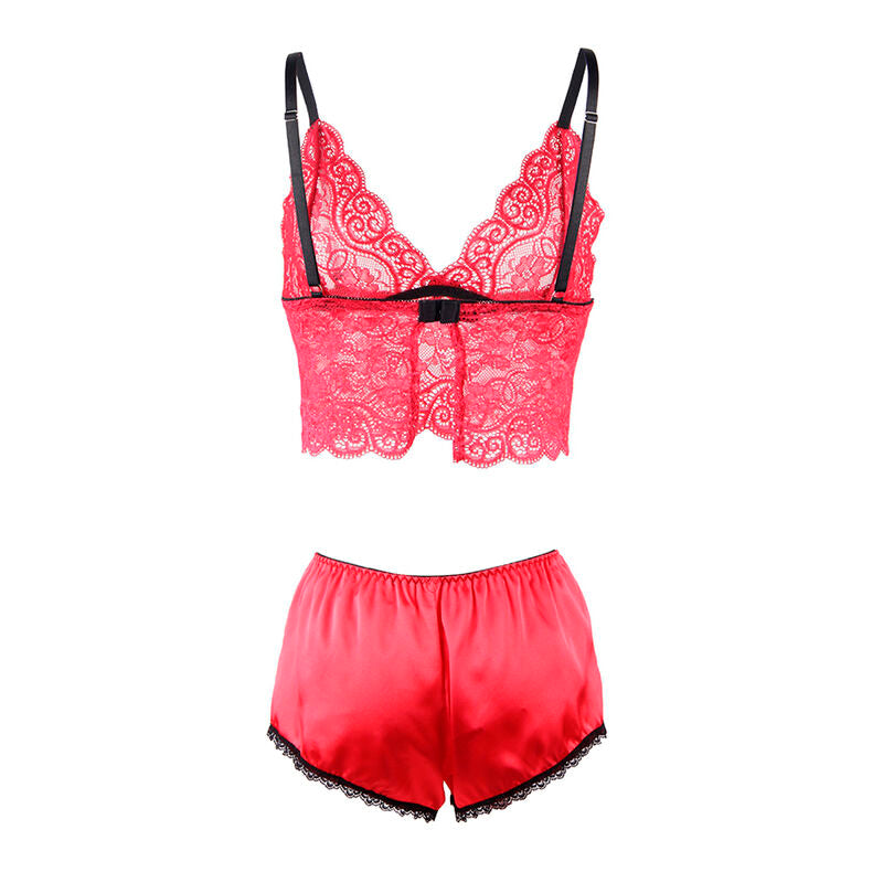 SUBBLIME - 953904 SET 3 PIEZAS ENCAJE Y SATEN ROJO L/XL SUBBLIME SETS