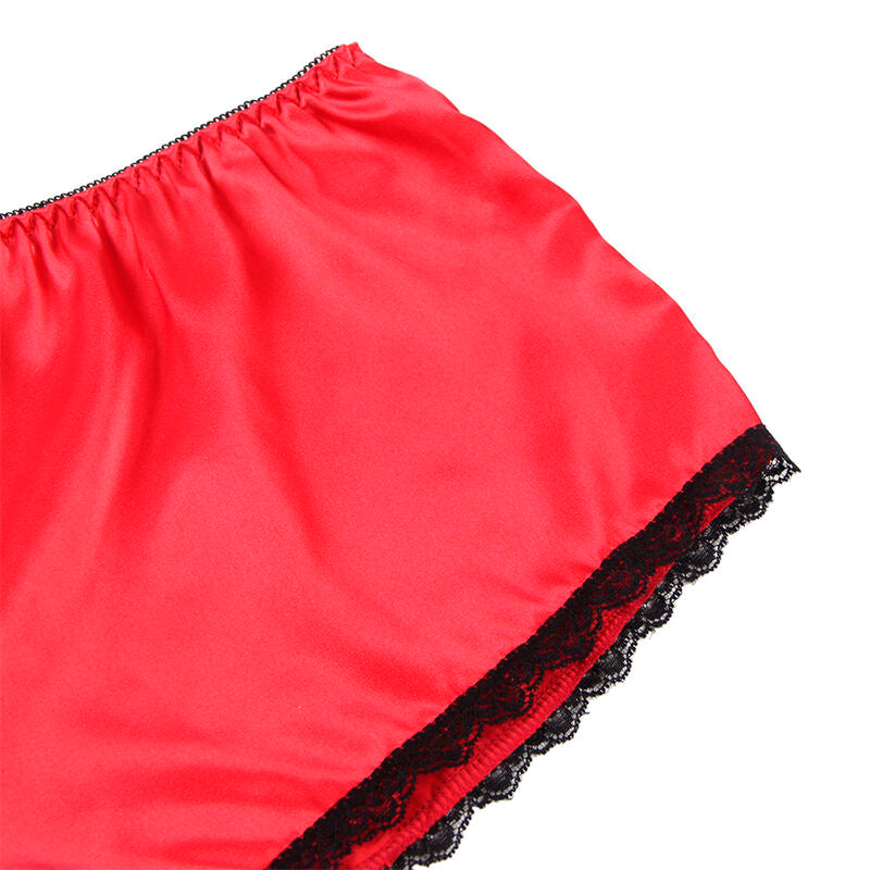 SUBBLIME - 953904 SET 3 PIEZAS ENCAJE Y SATEN ROJO L/XL SUBBLIME SETS