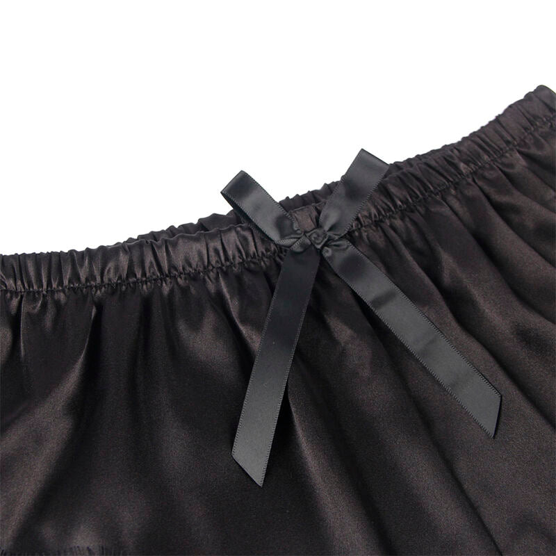 SUBBLIME - 953935 PIJAMA SEXY SATEN Y  ENCAJE NEGRO S/M SUBBLIME SETS