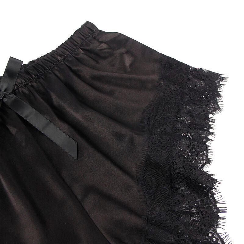 SUBBLIME - 953942 PIJAMA SEXY SATEN Y  ENCAJE NEGRO L/XL SUBBLIME SETS
