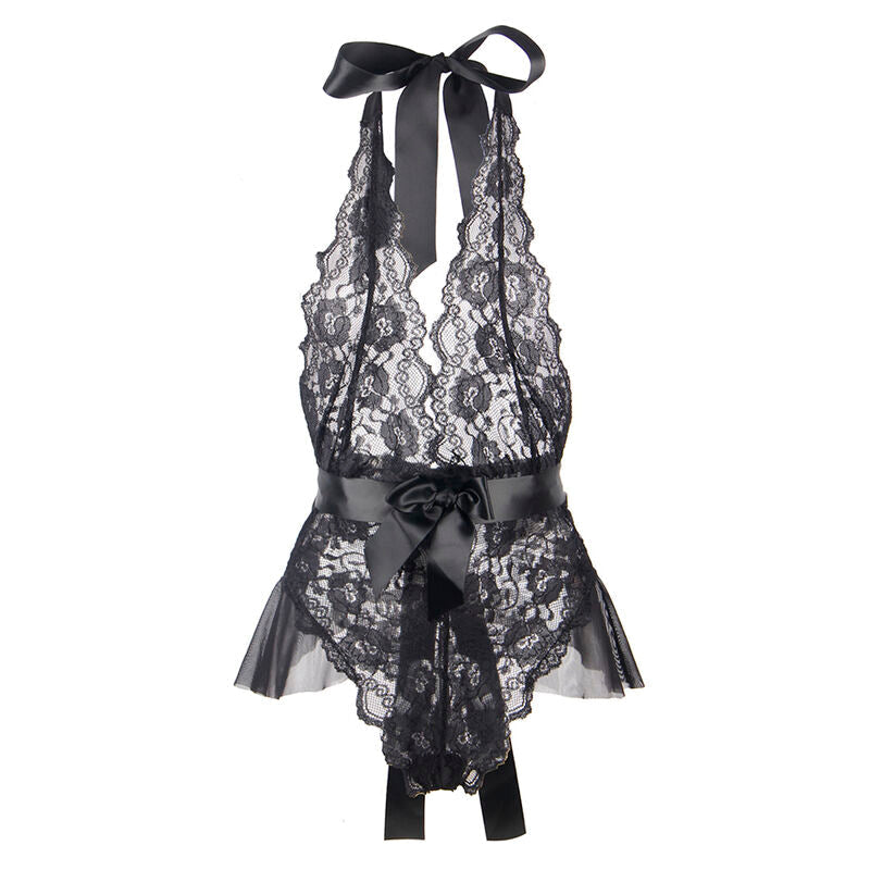 SUBBLIME - 930882 BODY SEXY CON VOLANTES NEGRO L/XL SUBBLIME BODYSTOCKINGS