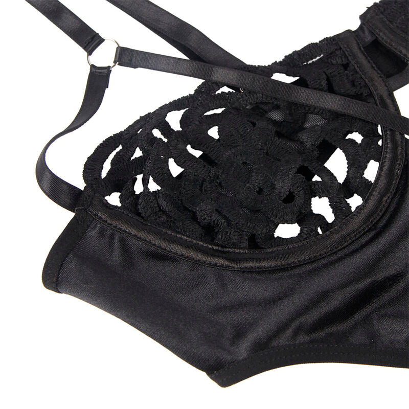 SUBBLIME - 954055 BODY SEXY DE ENCAJE NEGRO S/M SUBBLIME BODYSTOCKINGS