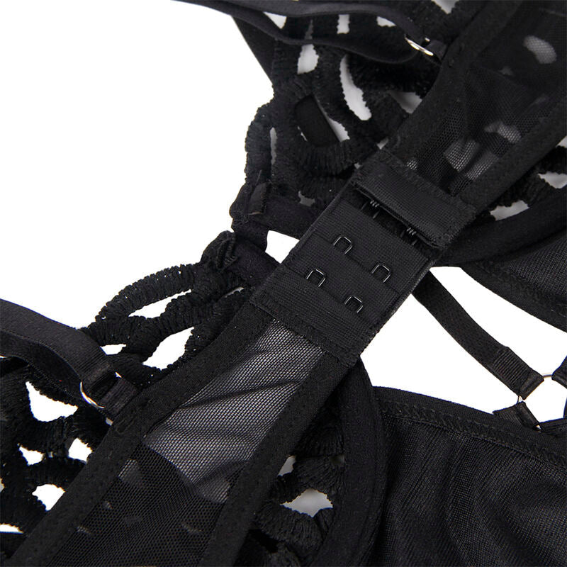 SUBBLIME - 954055 BODY SEXY DE ENCAJE NEGRO S/M SUBBLIME BODYSTOCKINGS
