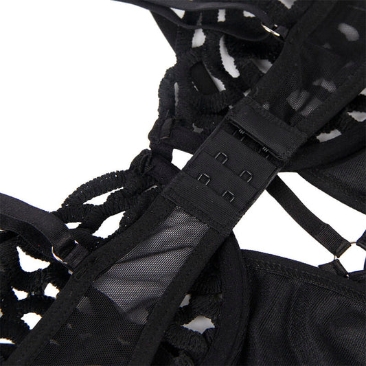 SUBBLIME - 954055 BODY SEXY DE ENCAJE NEGRO S/M SUBBLIME BODYSTOCKINGS