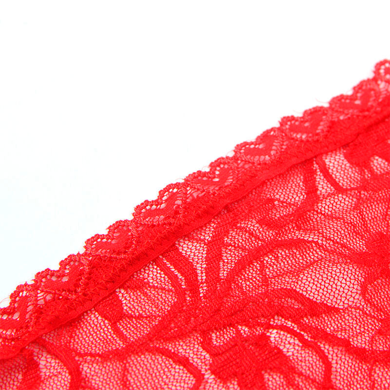 SUBBLIME - 954208 BABYDOLL DE ENCAJE CON TIRANTES AJUSTABLES ROJO S/M SUBBLIME BABYDOLLS