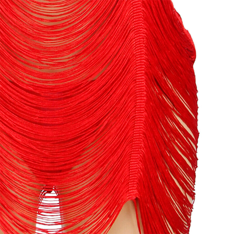SUBBLIME - 954253 VESTIDO DE FLECOS + TANGA ROJO L/XL SUBBLIME SETS