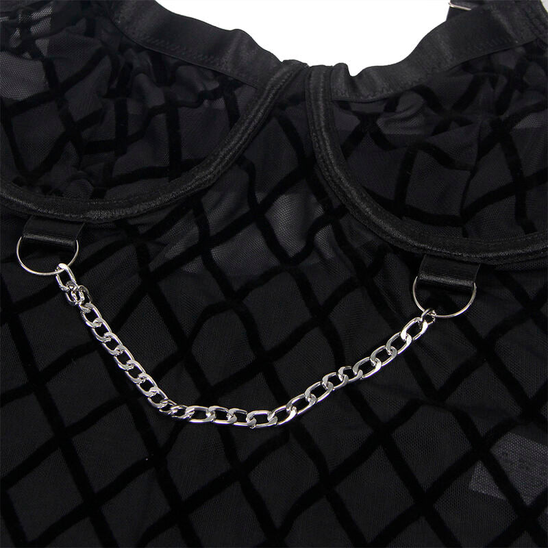 SUBBLIME - 954260 BODY CON CADENAS + LIGUEROS NEGRO S/M SUBBLIME BODIES