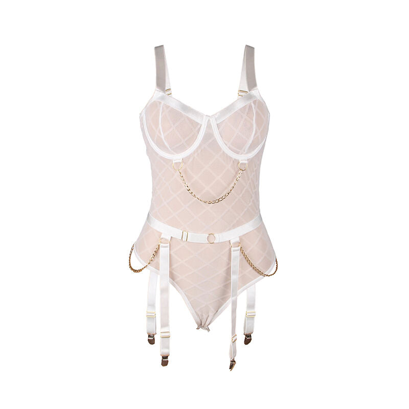 SUBBLIME - 954284 BODY CON CADENAS + LIGUEROS BLANCO S/M SUBBLIME BODIES