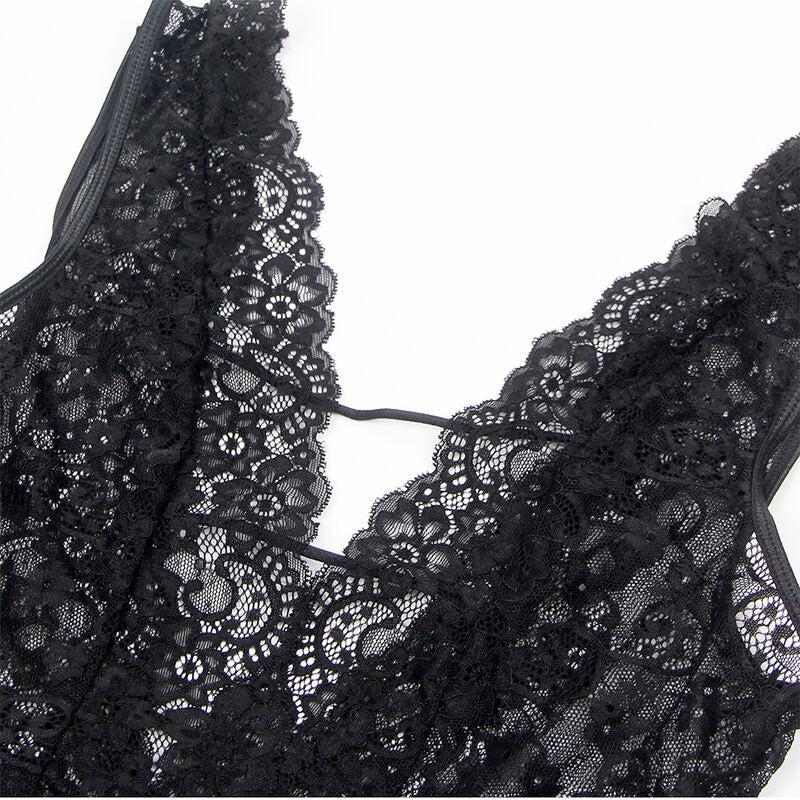 SUBBLIME - 954383 BODY SEXY CON LIGUEROS NEGRO S/M SUBBLIME BODYSTOCKINGS