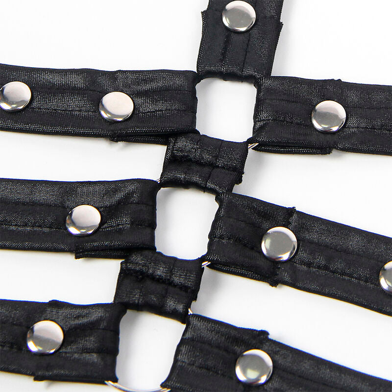 SUBBLIME - 954406 VESTIDO BONDAGE DE CUERO NEGRO S/M SUBBLIME DRESSES