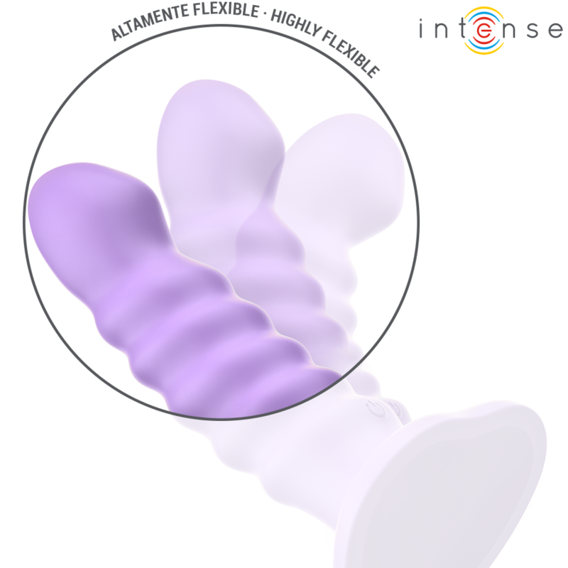INTENSE - BRENDA VIBRADOR TALLA M DISEÑO EN ESPIRAL 10 VIBRACIONES MORADO CONTROL REMOTO INTENSE FUN