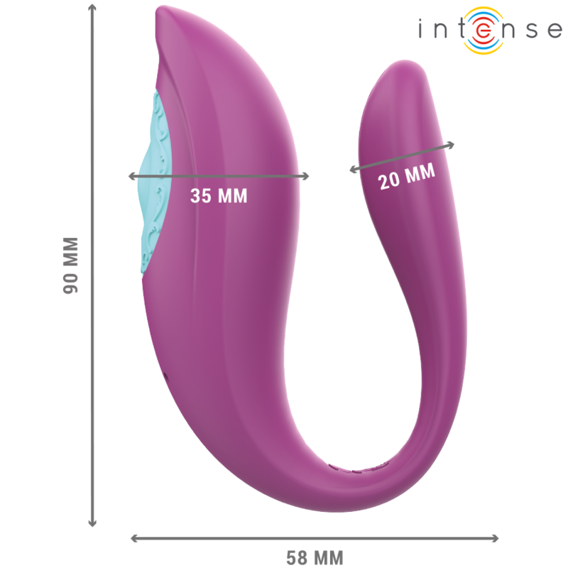 INTENSE - ANNIE ESTIMULADOR & VIBRADOR FORMA DE U MORADO CONTROL REMOTO INTENSE COUPLES TOYS