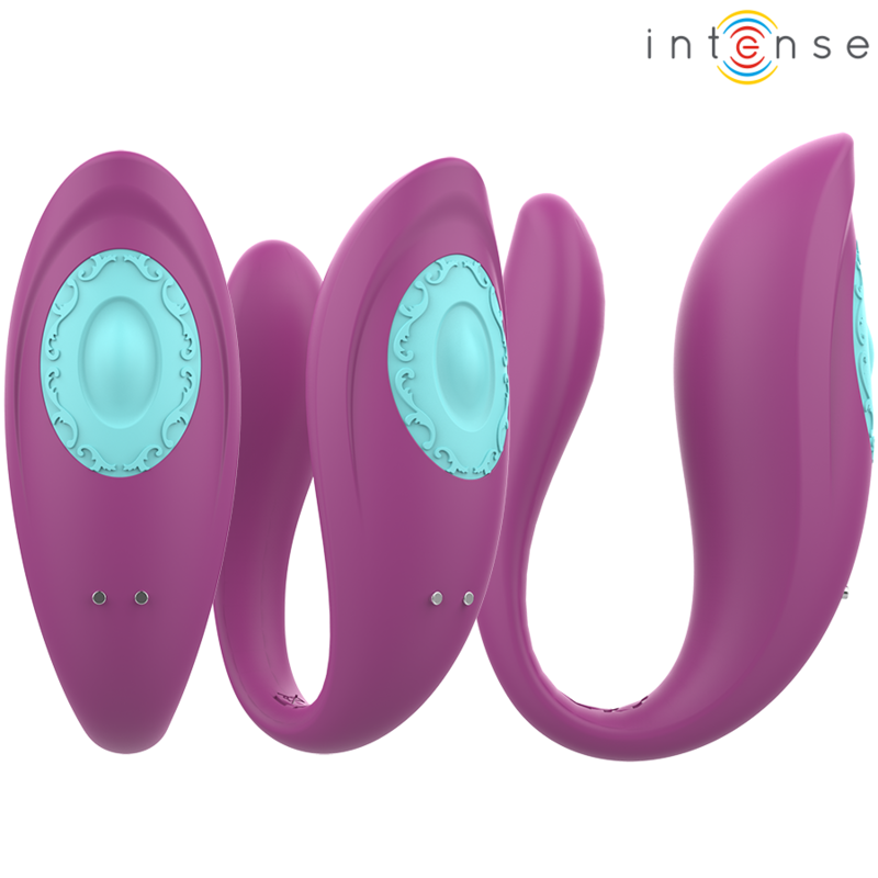 INTENSE - ANNIE ESTIMULADOR & VIBRADOR FORMA DE U MORADO CONTROL REMOTO INTENSE COUPLES TOYS