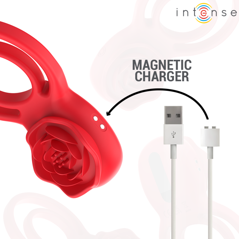 INTENSE - GAIL ROSA ESTIMULADORA 10 VIBRACIONES ROJO CONTROL REMOTO INTENSE FUN