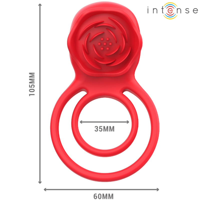 INTENSE - GAIL ROSA ESTIMULADORA 10 VIBRACIONES ROJO CONTROL REMOTO INTENSE FUN