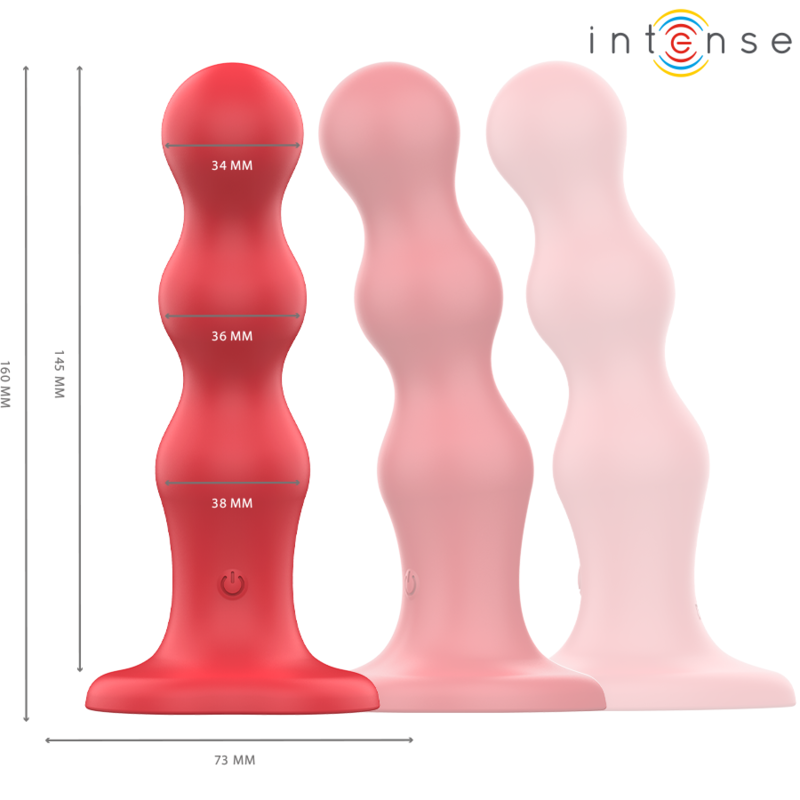 INTENSE - CODY VIBRADOR CON VENTOSA ROJO CONTROL REMOTO INTENSE FUN