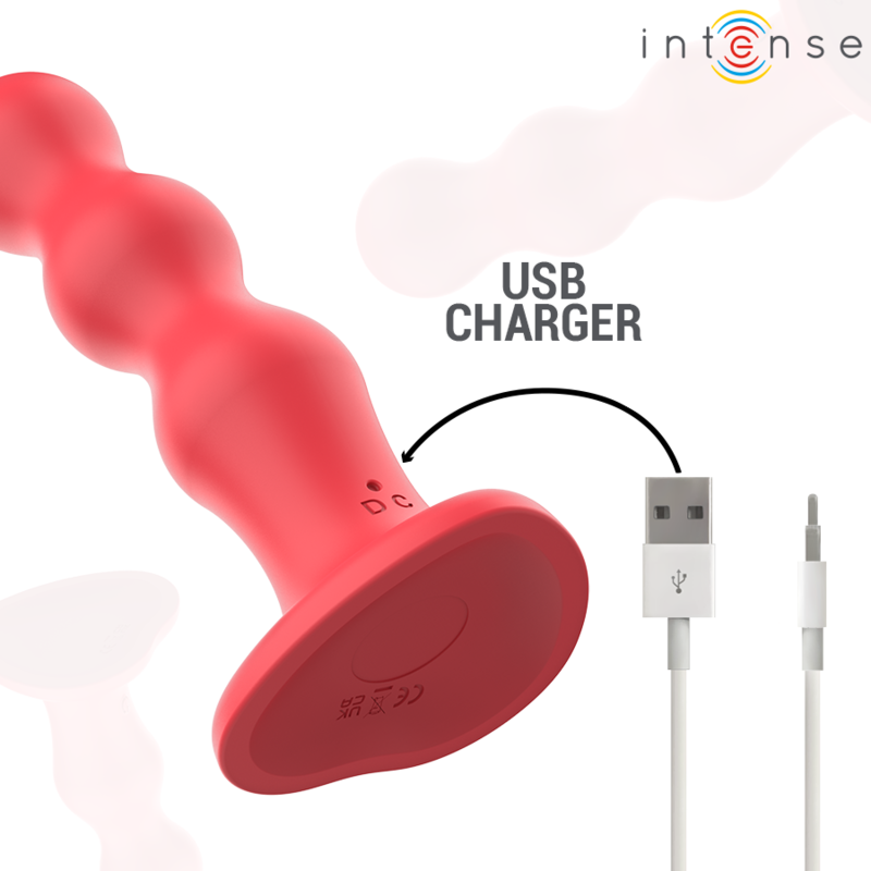 INTENSE - CODY VIBRADOR CON VENTOSA ROJO CONTROL REMOTO INTENSE FUN