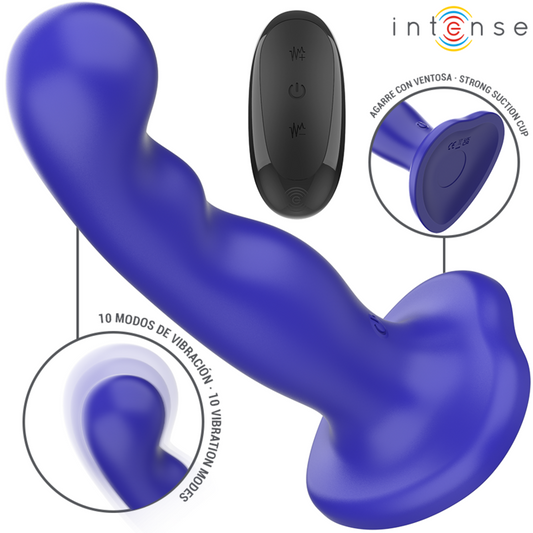 INTENSE - SHORTY VIBRADOR CON VENTOSA AZUL CONTROL REMOTO INTENSE FUN