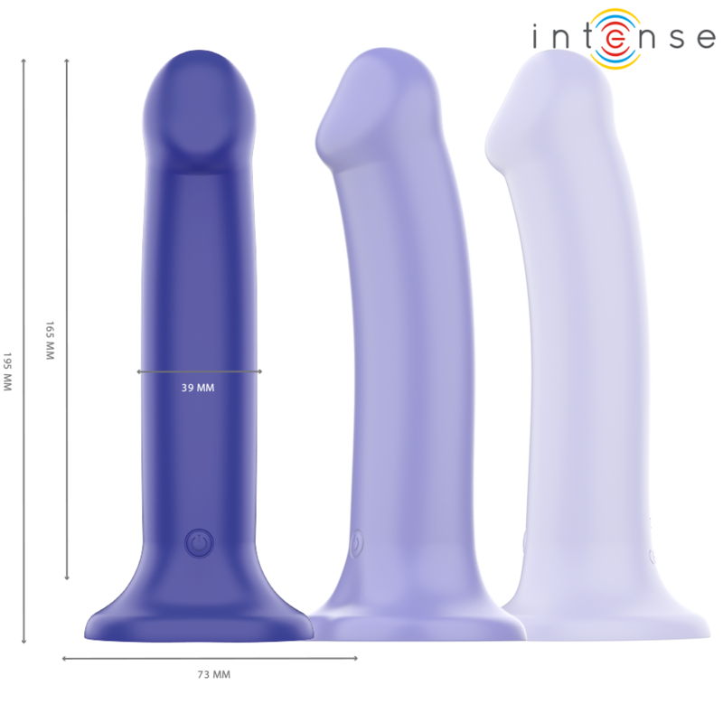 INTENSE - VICTORIA VIBRADOR CON VENTOSA 10 VIBRACIONES AZUL OSCURO CONTROL REMOTO INTENSE FUN