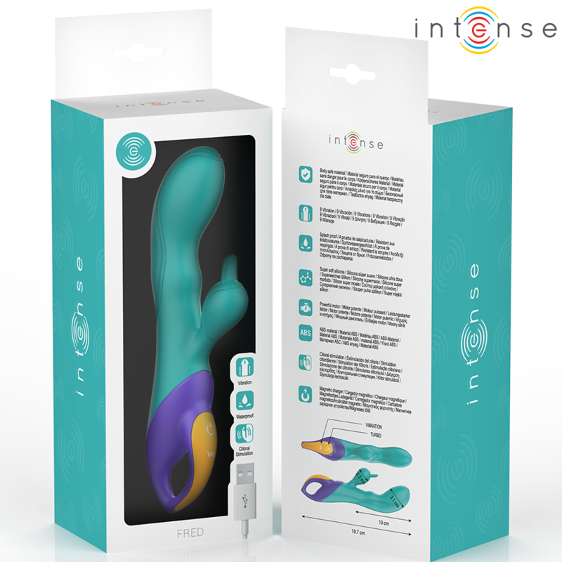 INTENSE - FRED VIBRADOR RABBIT AZUL INTENSE FUN