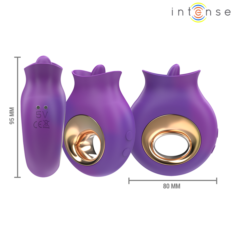 INTENSE - TULI ESTIMULADOR CLÍTORIS 9 VIBRACIONES &#38; 9 OSCILACIONES MORADO INTENSE FUN