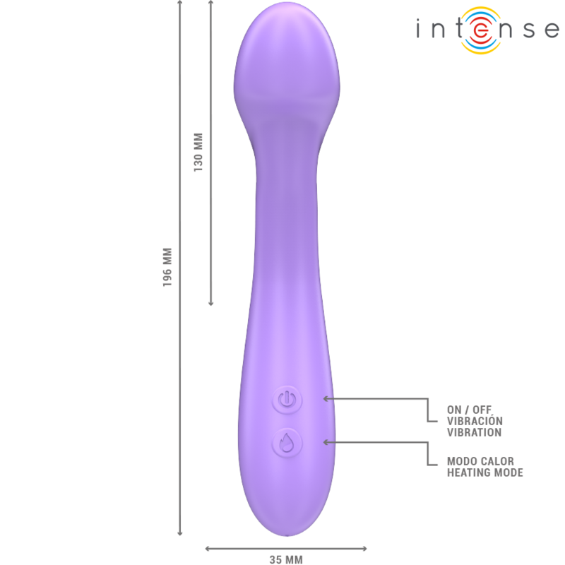 INTENSE - BECKY VIBRADOR 19 CM CALENTABLE 7 VIBRACIONES MORADO INTENSE FUN