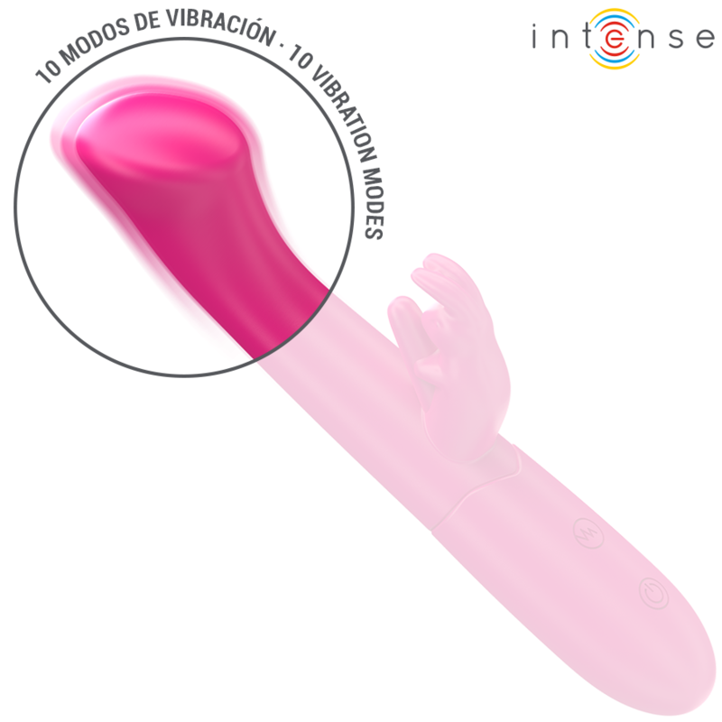 INTENSE - JULIETA VIBRADOR RABBIT 18,6 CM 10 VIBRACIONES ROSA INTENSE FUN