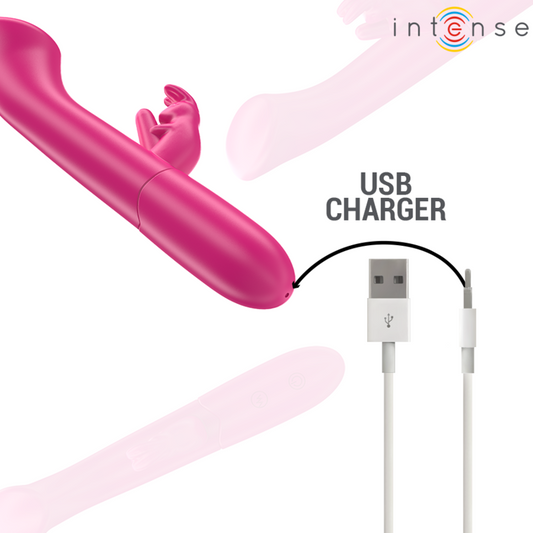 INTENSE - JULIETA VIBRADOR RABBIT 18,6 CM 10 VIBRACIONES ROSA INTENSE FUN