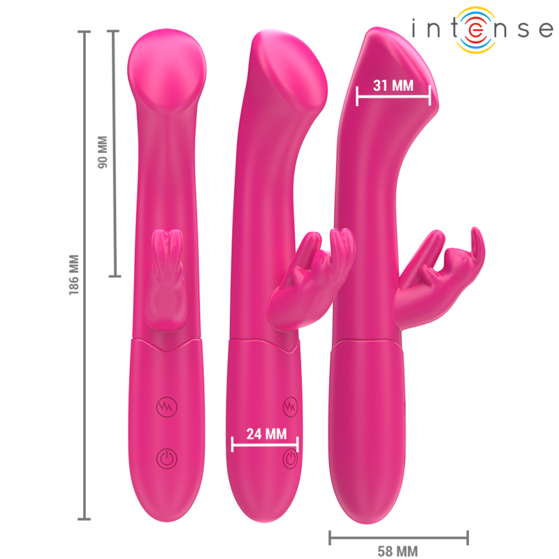 INTENSE - JULIETA VIBRADOR RABBIT 18,6 CM 10 VIBRACIONES ROSA INTENSE FUN