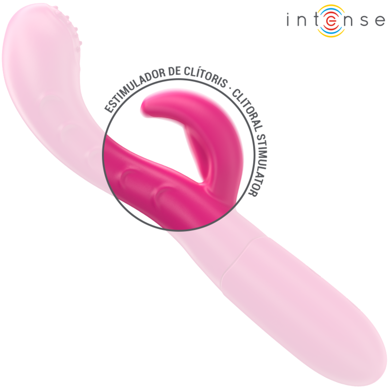 INTENSE - AMARA VIBRADOR CON LENGUA ESTIMULADORA 10 VIBRACIONES ROSA INTENSE FUN