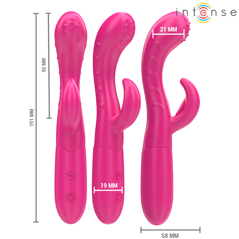 INTENSE - AMARA VIBRADOR CON LENGUA ESTIMULADORA 10 VIBRACIONES ROSA INTENSE FUN