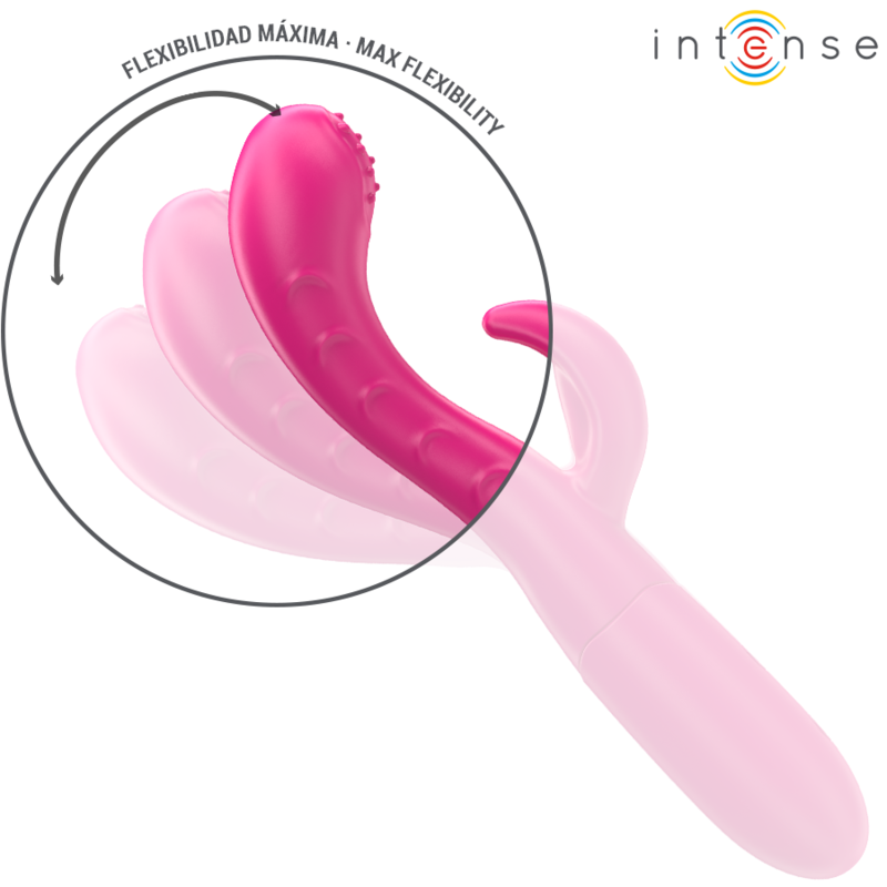 INTENSE - AMARA VIBRADOR CON LENGUA ESTIMULADORA 10 VIBRACIONES ROSA INTENSE FUN