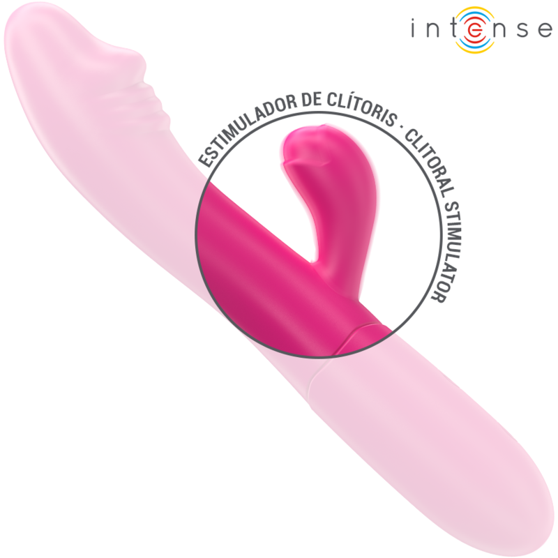 INTENSE - IVY VIBRADOR FLEXIBLE 10 VIBRACIONES CON LENGUA ESTIMULADORA ROSA INTENSE FUN