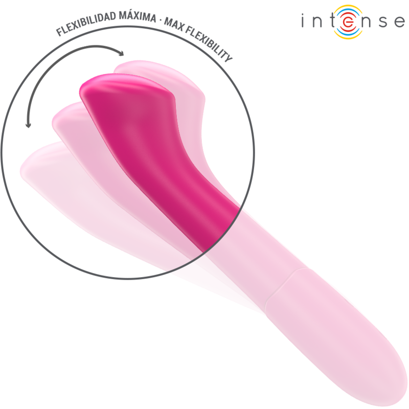 INTENSE - PATY VIBRADOR 19 CM FLEXIBLE 10 VIBRACIONES MODELO 2 ROSA INTENSE FUN