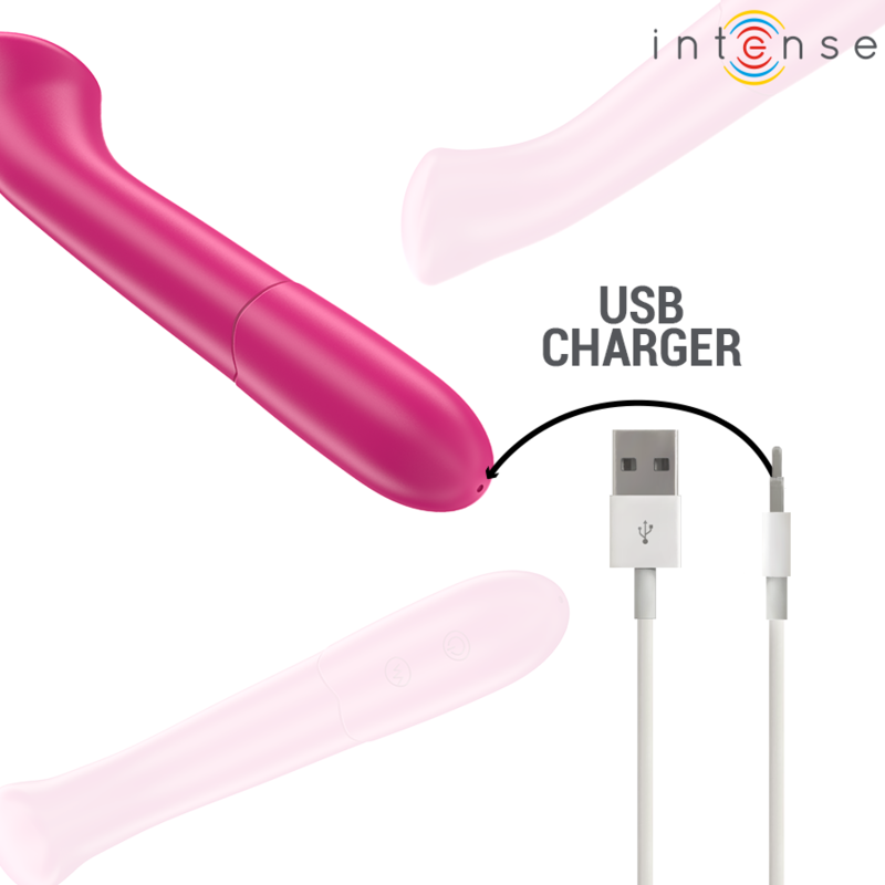 INTENSE - PATY VIBRADOR 19 CM FLEXIBLE 10 VIBRACIONES MODELO 2 ROSA INTENSE FUN