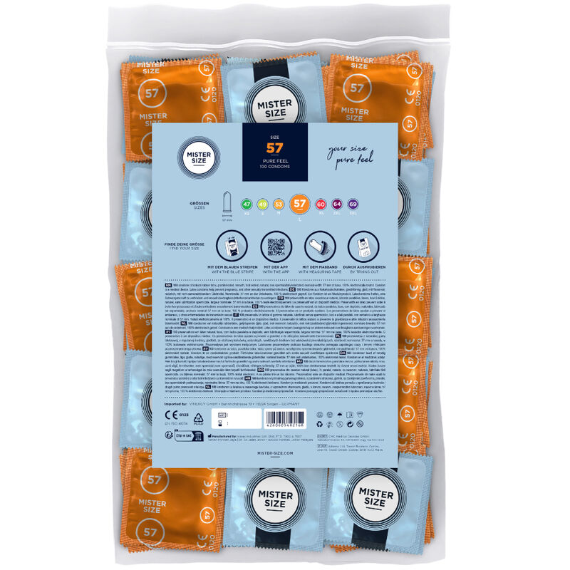 MISTER SIZE - PRESERVATIVOS TALLA L 57 MM (100 UNIDADES) MISTER SIZE