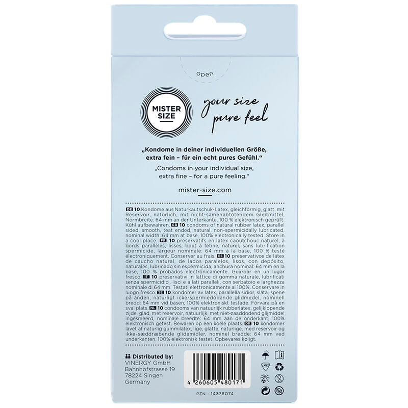 MISTER SIZE - PRESERVATIVOS TALLA XXL 64 MM (10 UNIDADES) MISTER SIZE