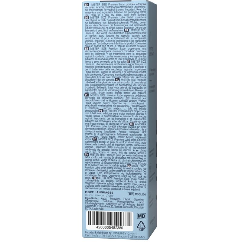 MISTER SIZE - LUBRICANTE PREMIUM 100 ML MISTER SIZE
