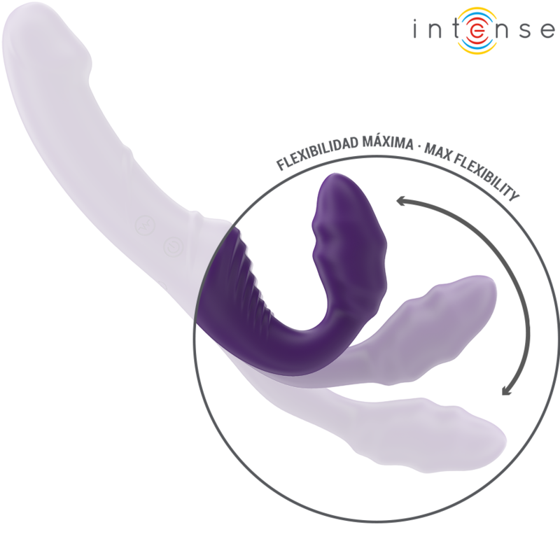 INTENSE - JILL VIBRADOR DOBLE 20 CM VIOLETA CONTROL REMOTO INTENSE FUN