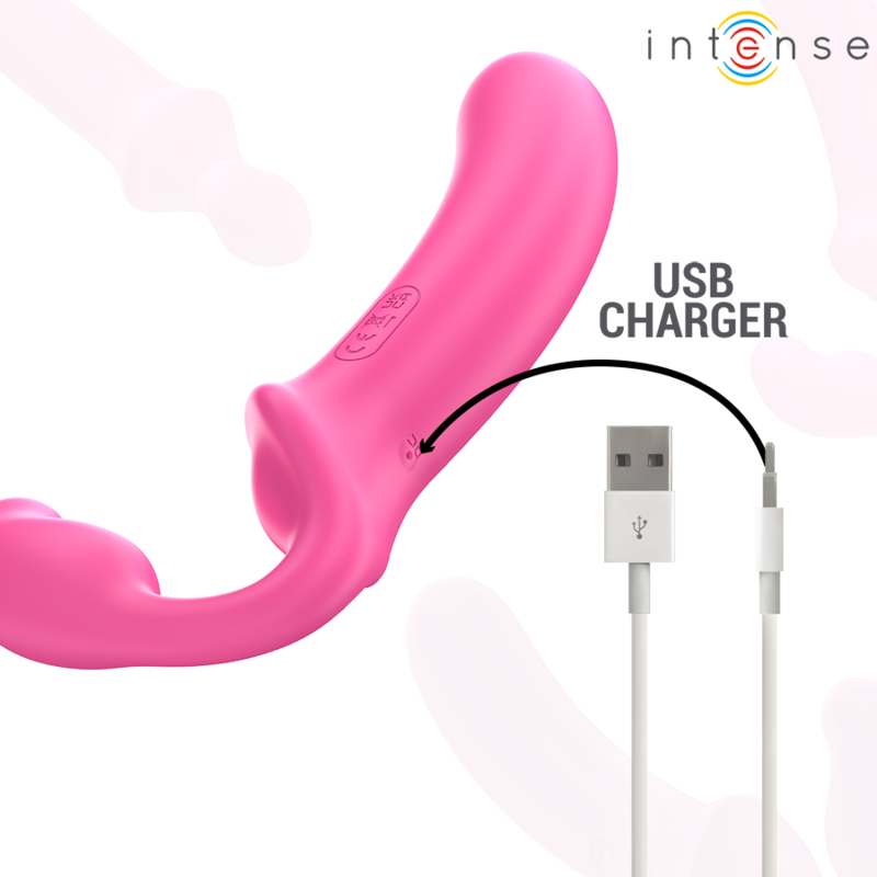 INTENSE - AMY VIBRADOR DOBLE 20 CM ROSA CONTROL REMOTO INTENSE FUN
