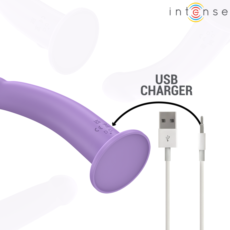 INTENSE - EDDIE VIBRADOR 17,5 CM 10 VIBRACIONES MORADO CONTROL REMOTO INTENSE FUN