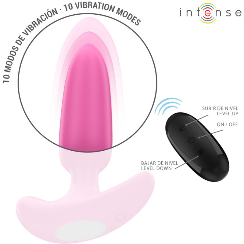 INTENSE - ROSS PLUG ANAL 10 VIBRACIONES ROSA CONTROL REMOTO INTENSE ANAL TOYS