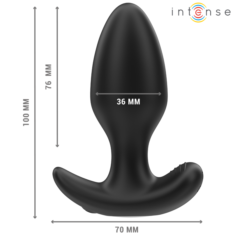INTENSE - JOEY PLUG ANAL 10 VIBRACIONES NEGRO CONTROL REMOTO INTENSE ANAL TOYS