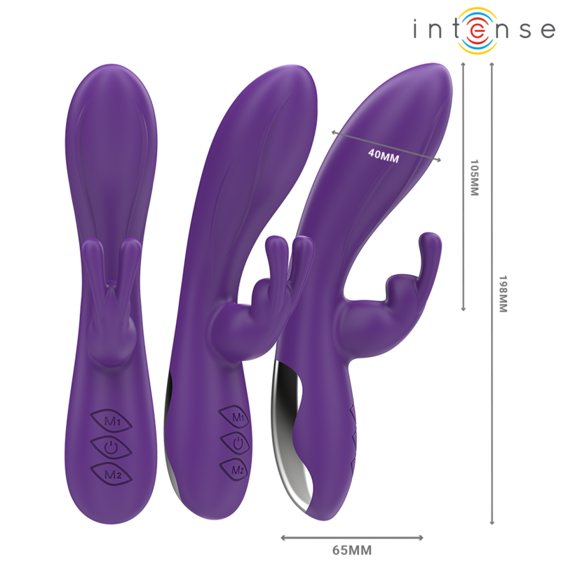 INTENSE - RANDALL VIBRADOR RABBIT 10 VIBRACIONES MORADO INTENSE FUN