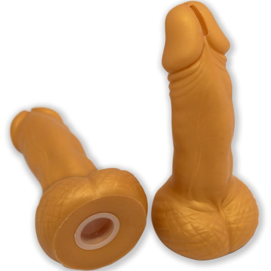 DIABLO PICANTE - HUCHA FORMA PENE 22,5 CM DORADO DIABLO PICANTE