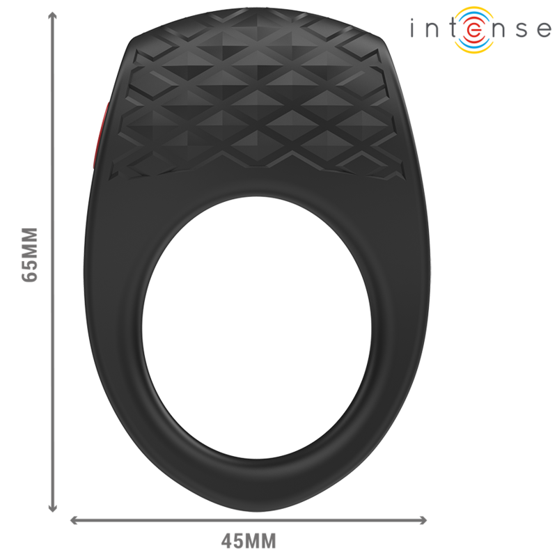 INTENSE - CLOVER ANILLO VIBRADOR PENE 10 VIBRACIONES NEGRO INTENSE COUPLES TOYS