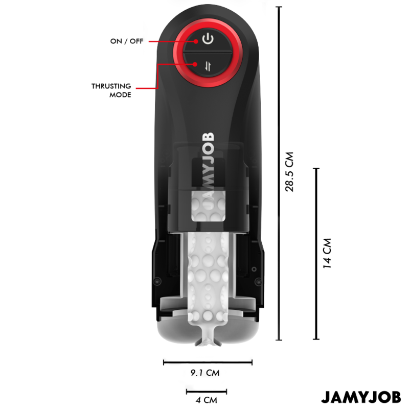 JAMYJOB - GRAVITY MASTURBADOR VAGINA AUTOMÁTICO 5 MODOS DE EMPUJE Y EFECTO SONIDO JAMYJOB