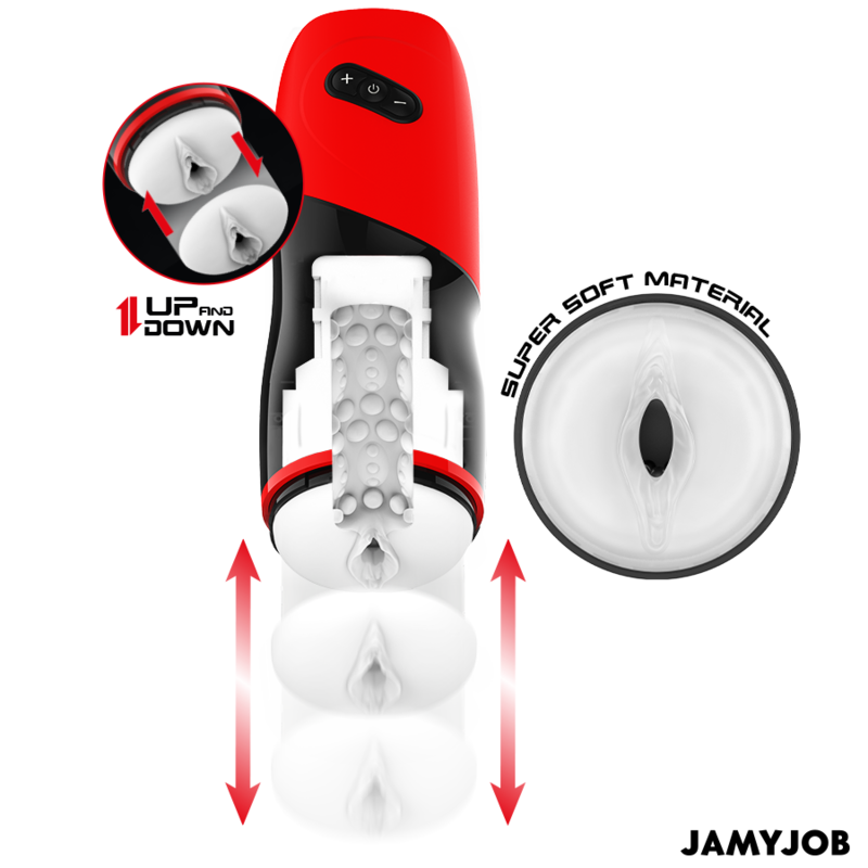 JAMYJOB - XPEED MASTURBADOR VAGINA AUTOMÁTICO 5 MODOS DE EMPUJE Y EFECTO SONIDO JAMYJOB