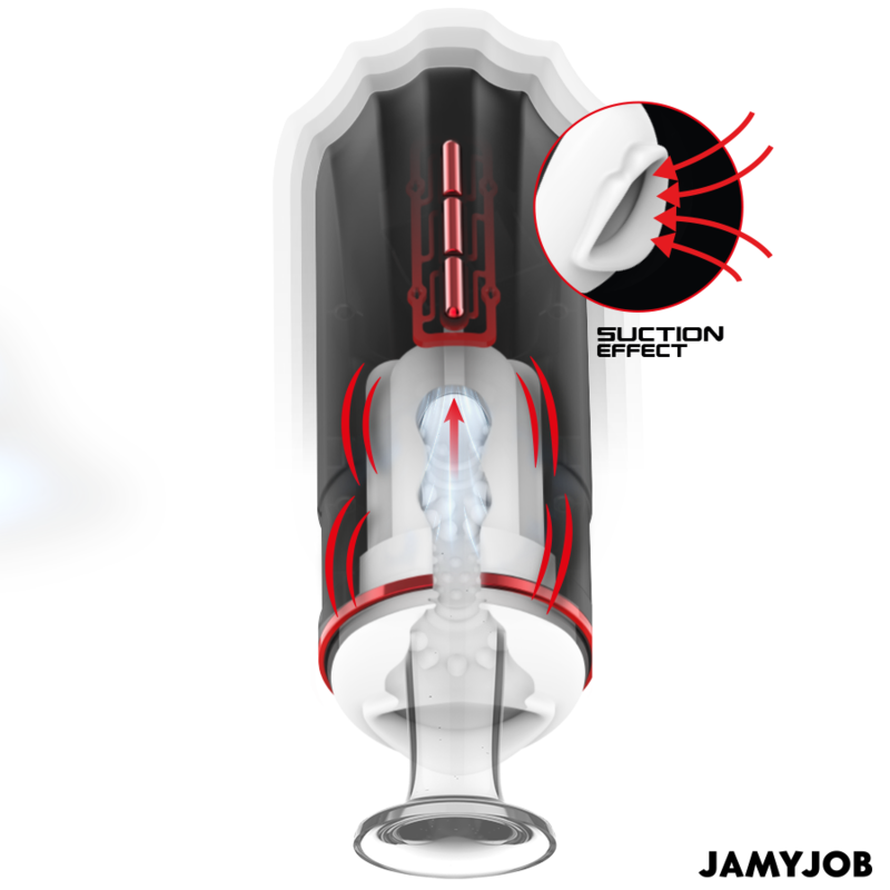 JAMYJOB - MEGABITE MASTURBADOR BOCA AUTOMÁTICO 5 MODOS SUCCIÓN Y VIBRACIÓN JAMYJOB