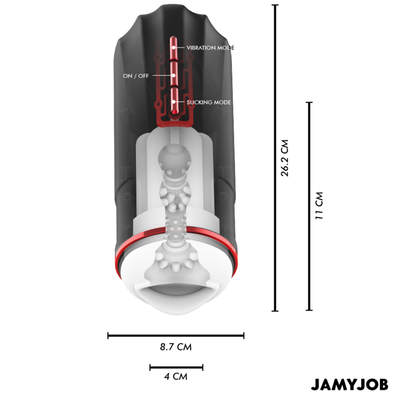 JAMYJOB - MEGABITE MASTURBADOR BOCA AUTOMÁTICO 5 MODOS SUCCIÓN Y VIBRACIÓN JAMYJOB